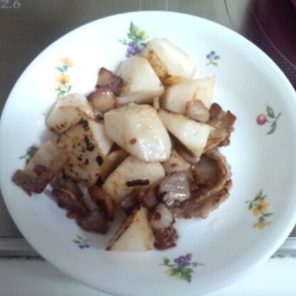 長芋、炒めると美味しいですね～(^^*)
簡単だし、美味しかったです♪